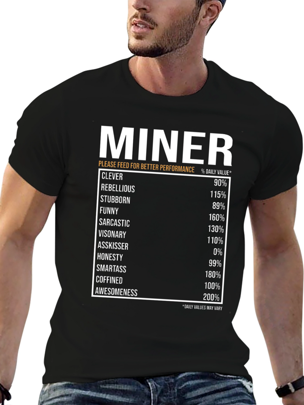 Miner Daily Value Black T-Shirt