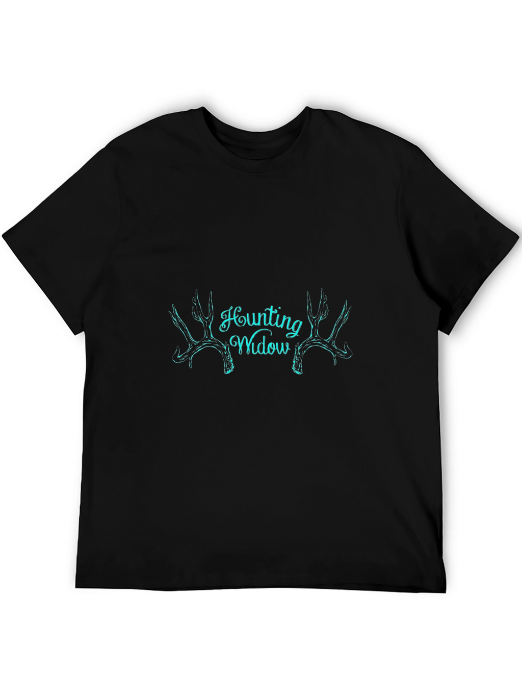 Hunting Widow Tee - Black Antler Design T-Shirt
