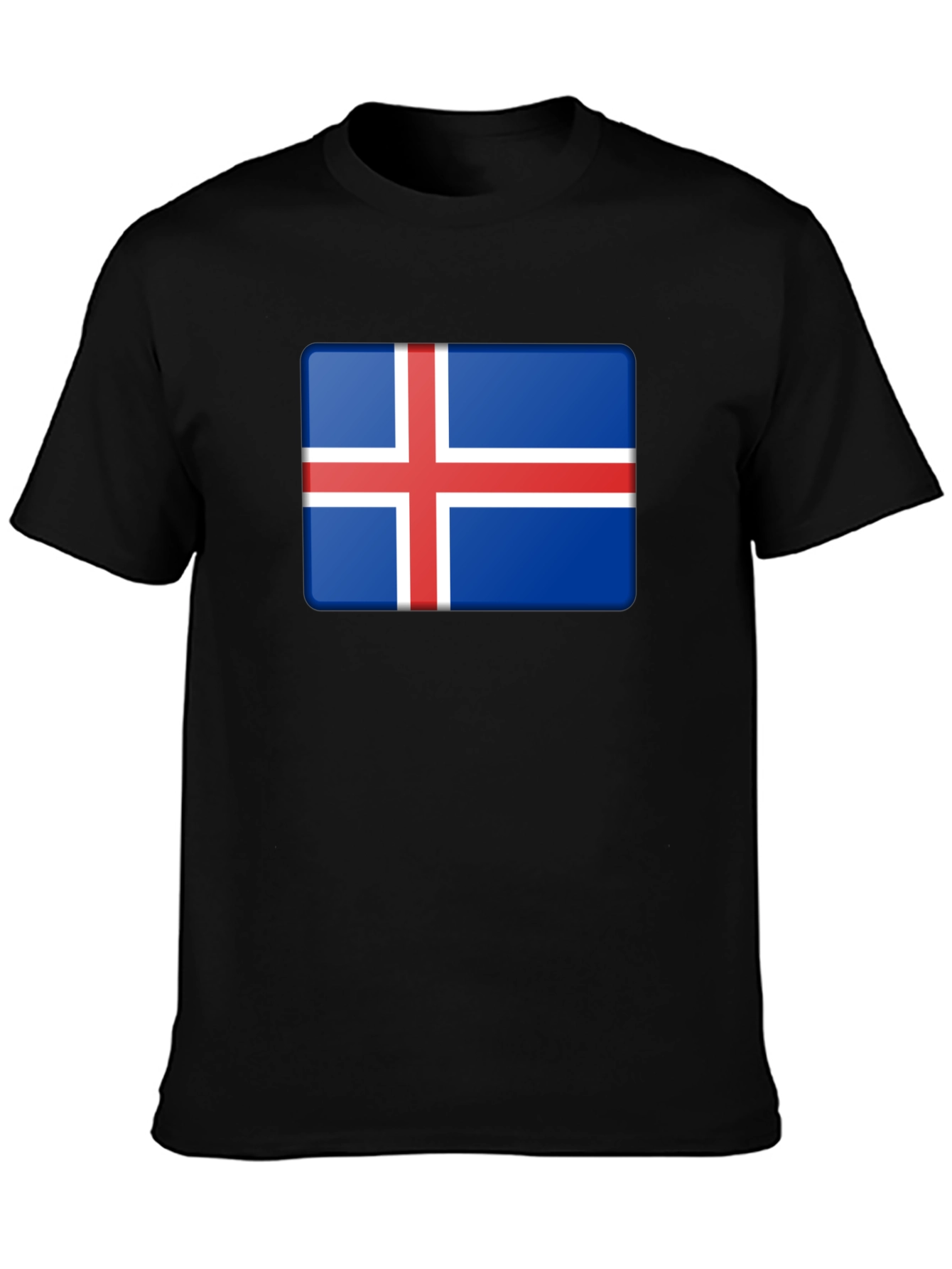Iceland Flag Graphic Tee - Black