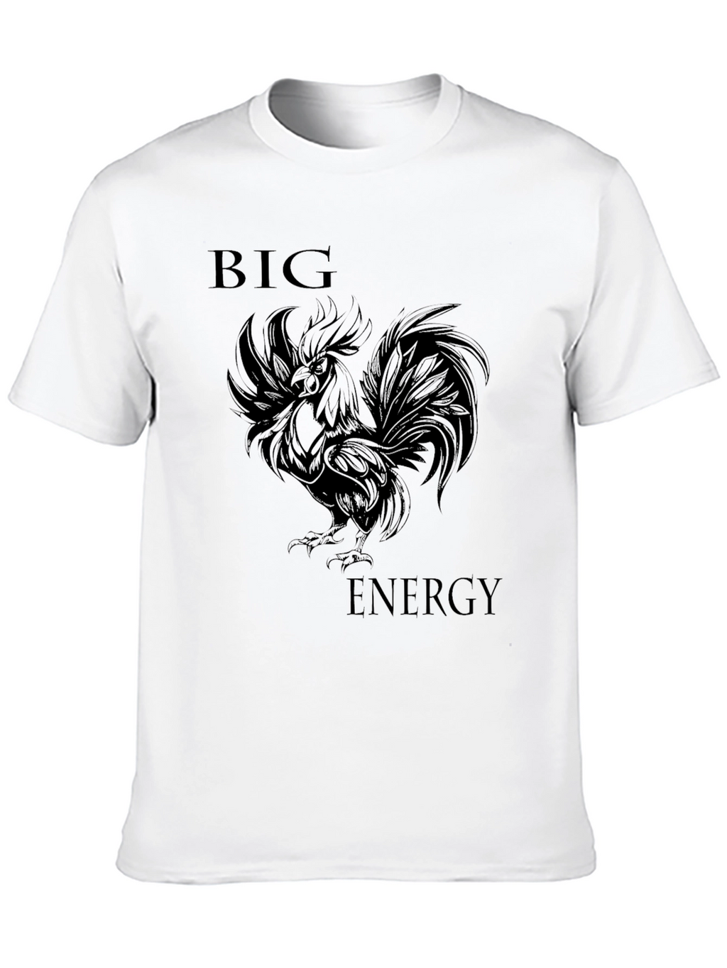 Big Energy Rooster Graphic T-Shirt - Mens Black Tee