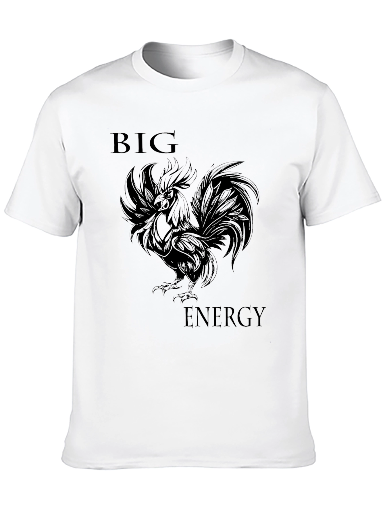 Big Energy Rooster Graphic T-Shirt - Mens Black Tee