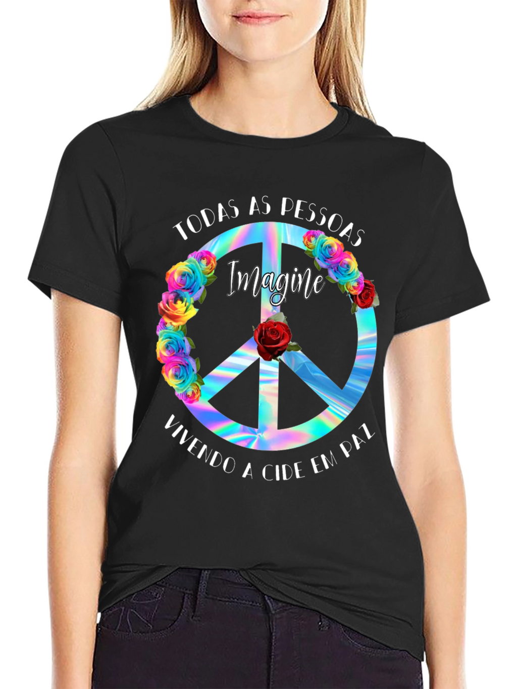 Imagine Peace Sign T-Shirt