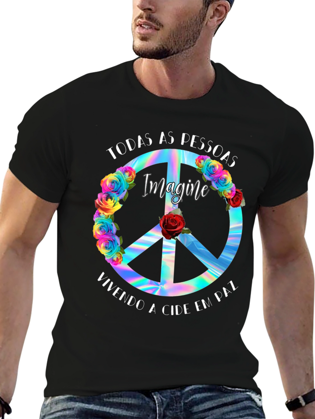 Imagine Peace Sign T-Shirt