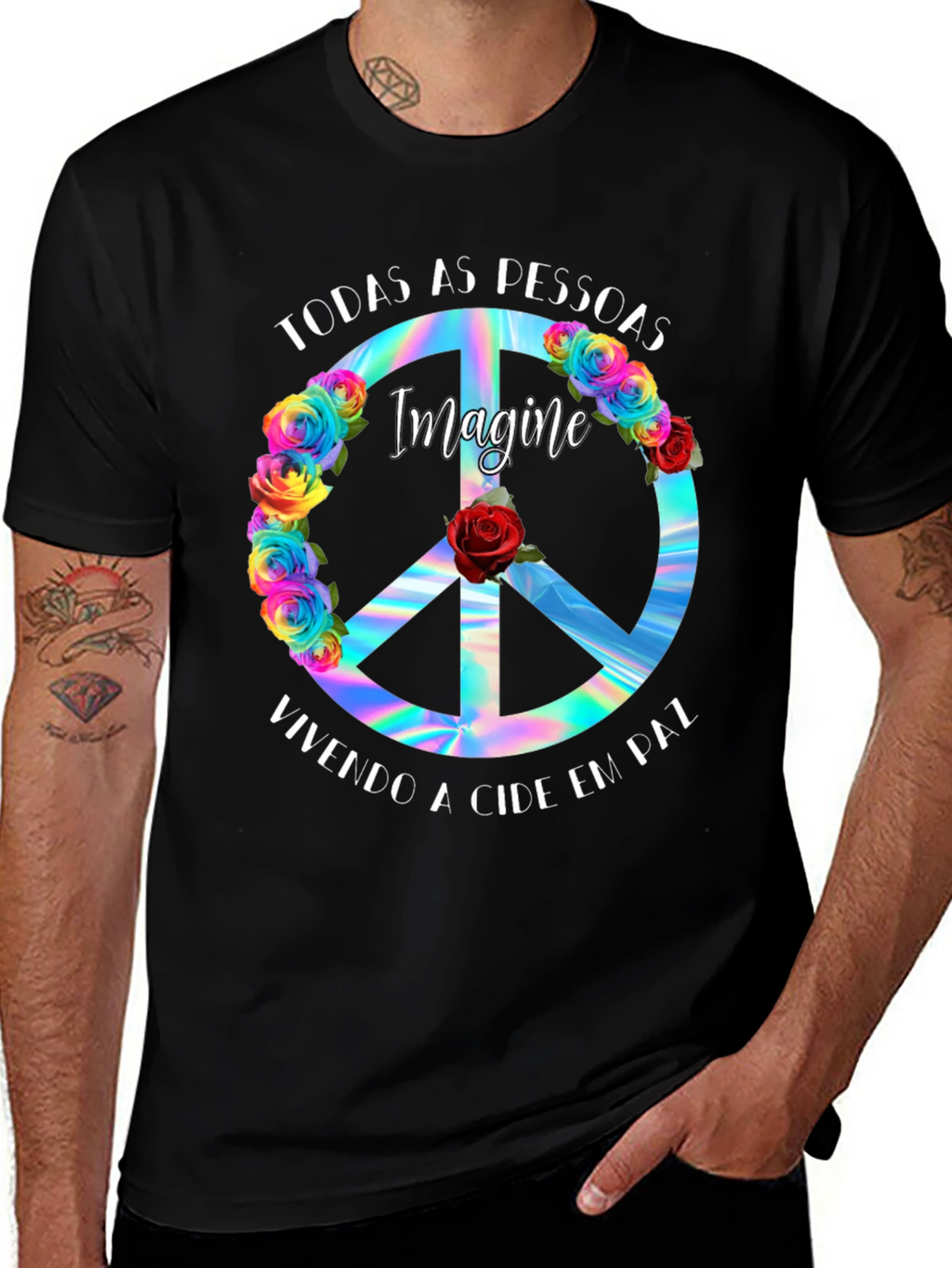 Imagine Peace Sign T-Shirt