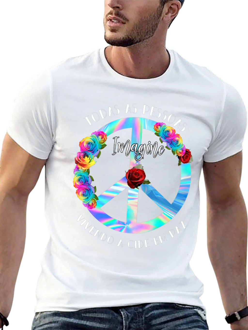 Imagine Peace Sign T-Shirt