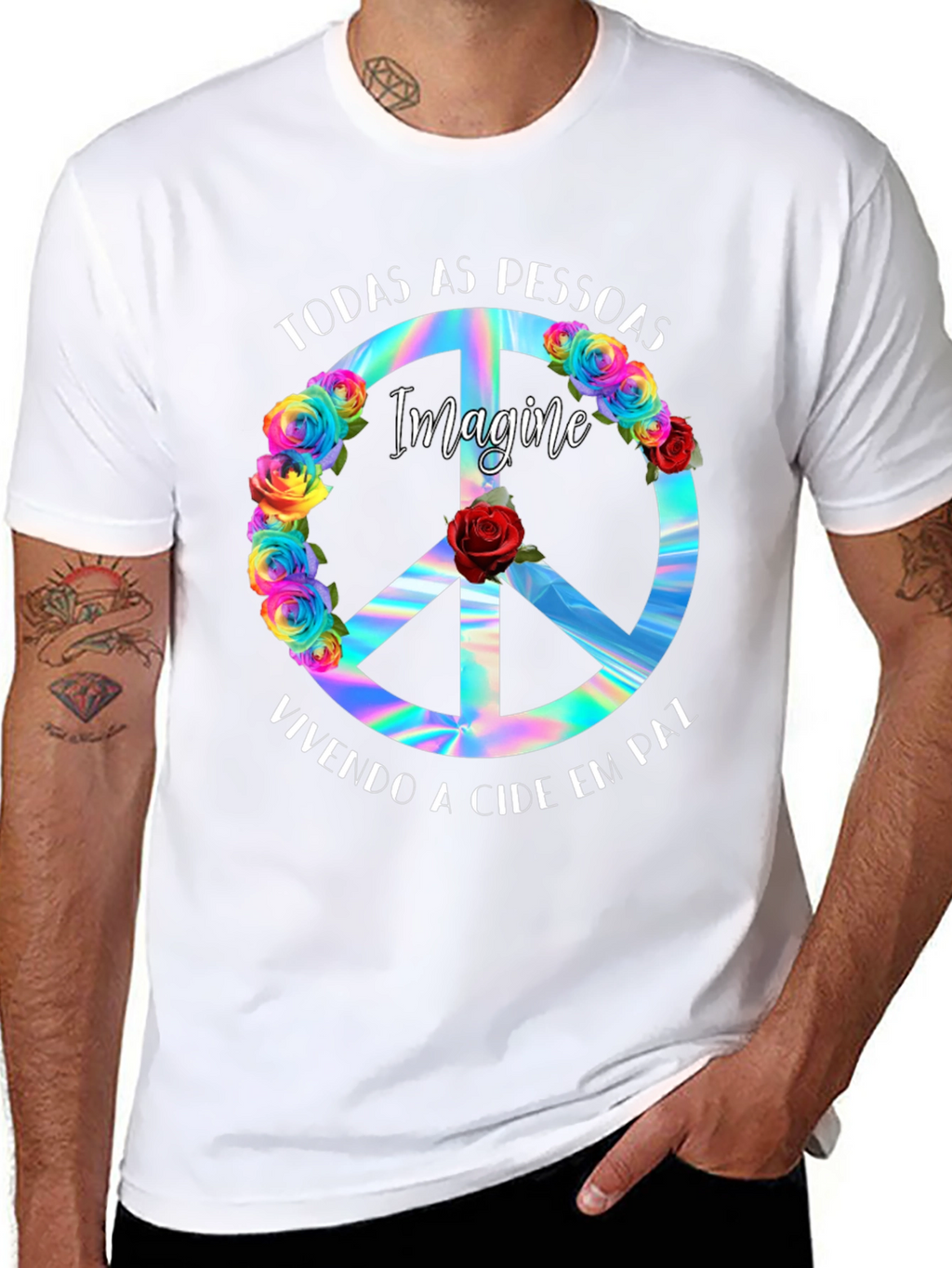 Imagine Peace Sign T-Shirt