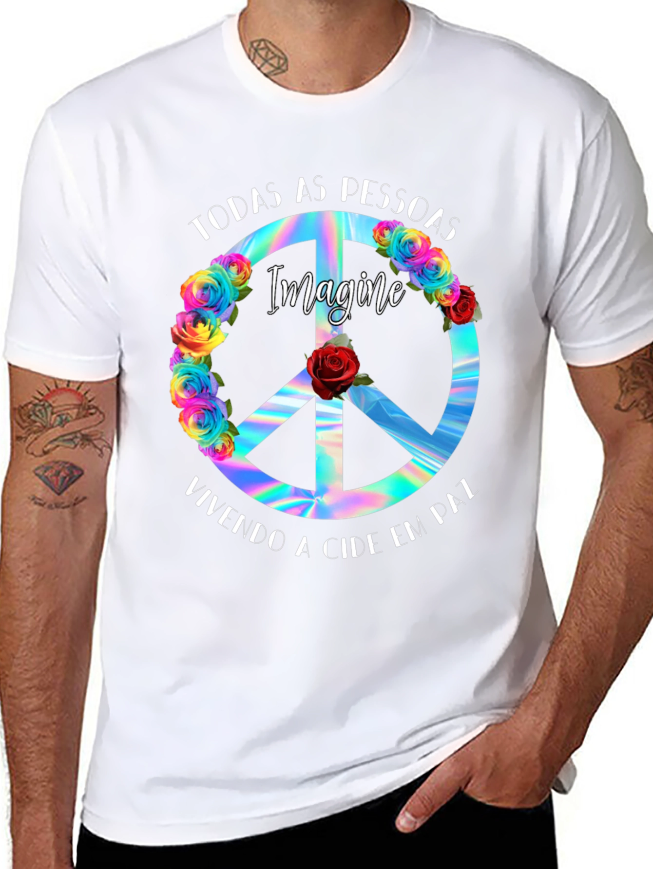 Imagine Peace Sign T-Shirt