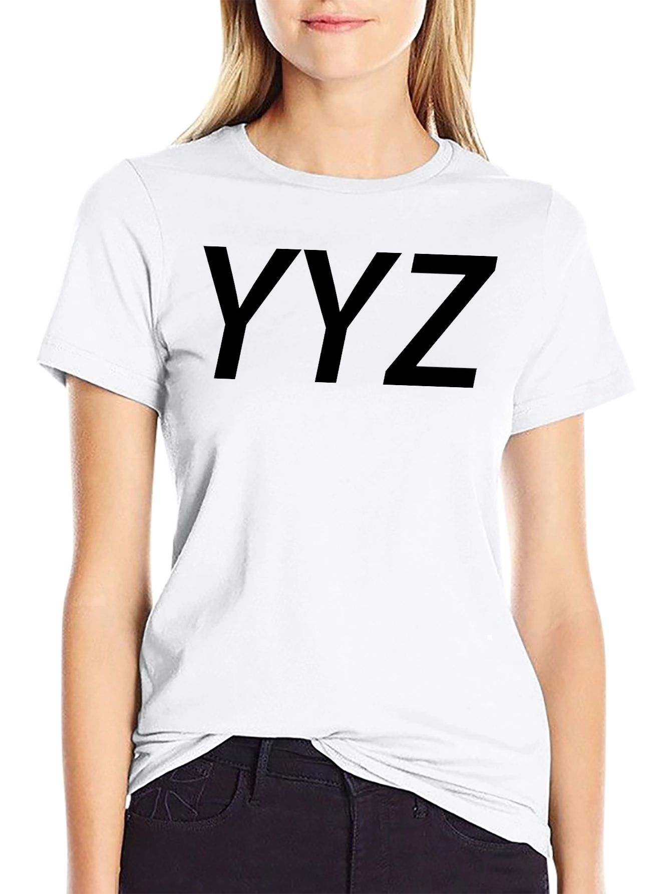 YYZ Black Graphic Tee - Stylish Cotton Blend Shirt