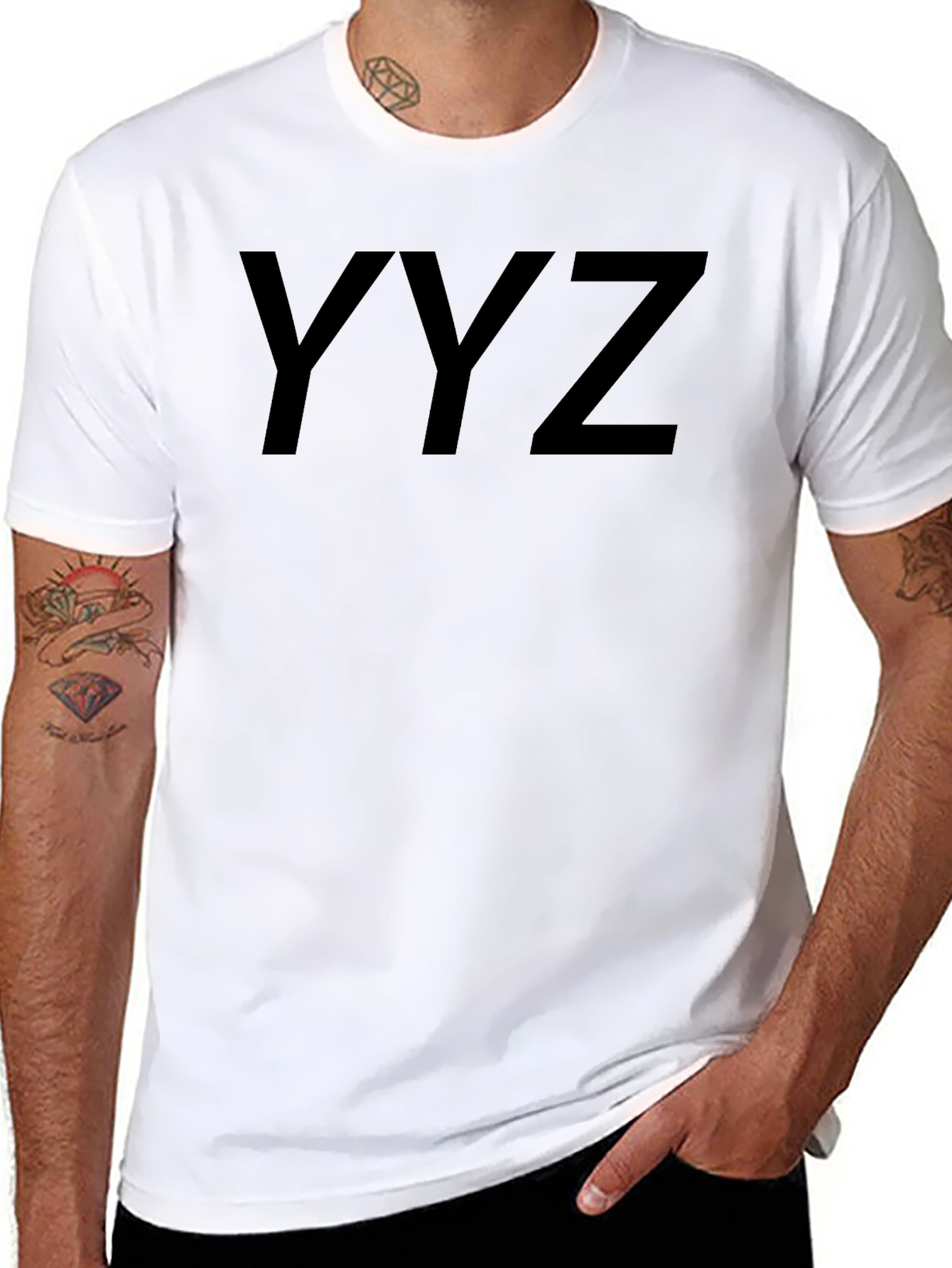 YYZ Black Graphic Tee - Stylish Cotton Blend Shirt