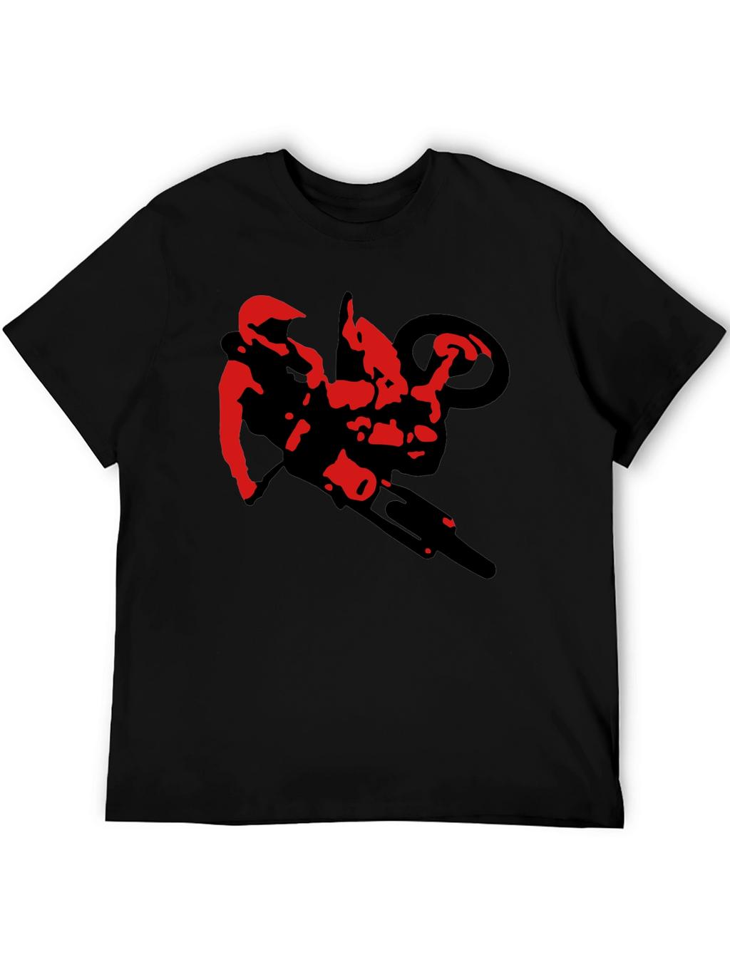 Black Motorcycle Stunt Rider Graphic Tee