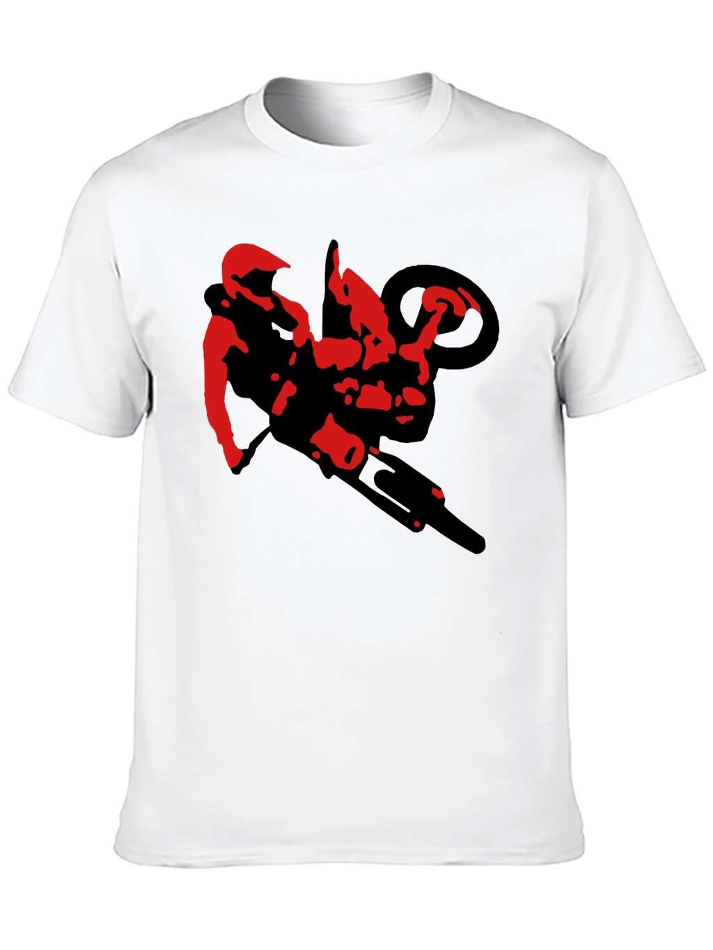 Black Motorcycle Stunt Rider Graphic Tee