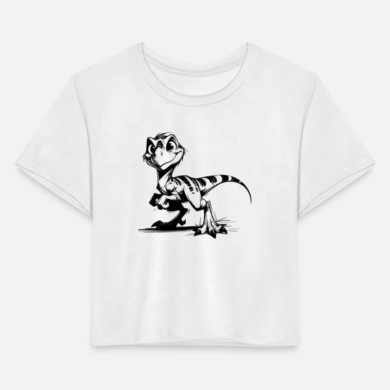 Cheeky Raptor Baby Dino Kids Pencil Sketch