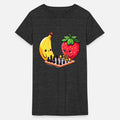 Chess banana and strawberry checkerboard