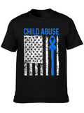 Child Abuse Awareness Ribbon Flag T-Shirt