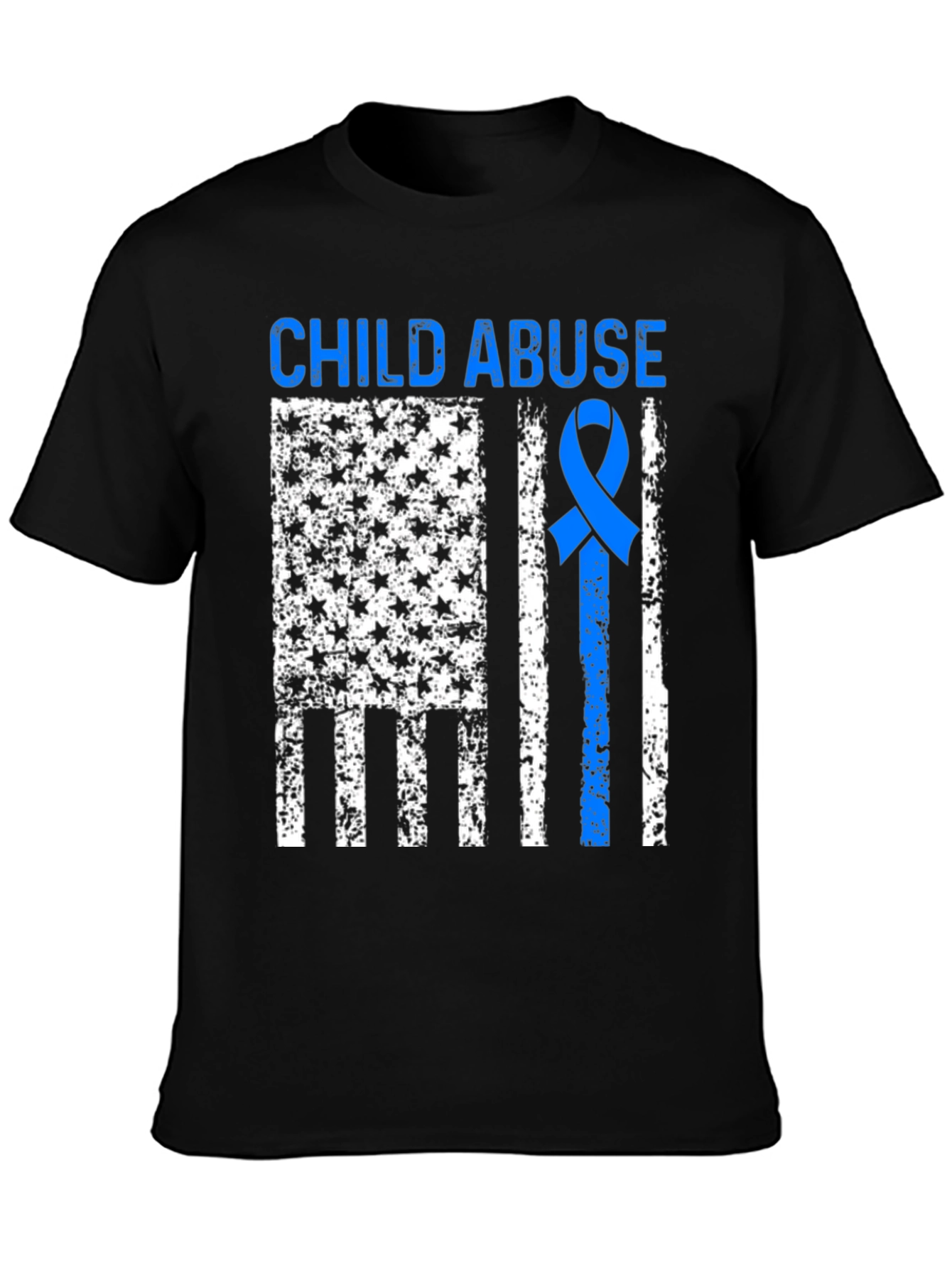 Child Abuse Awareness Ribbon Flag T-Shirt