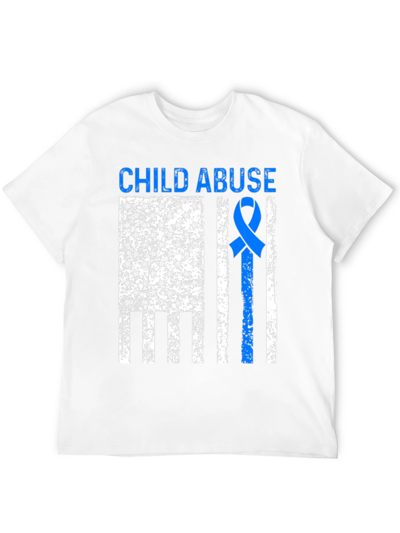 Child Abuse Awareness Ribbon Flag T-Shirt