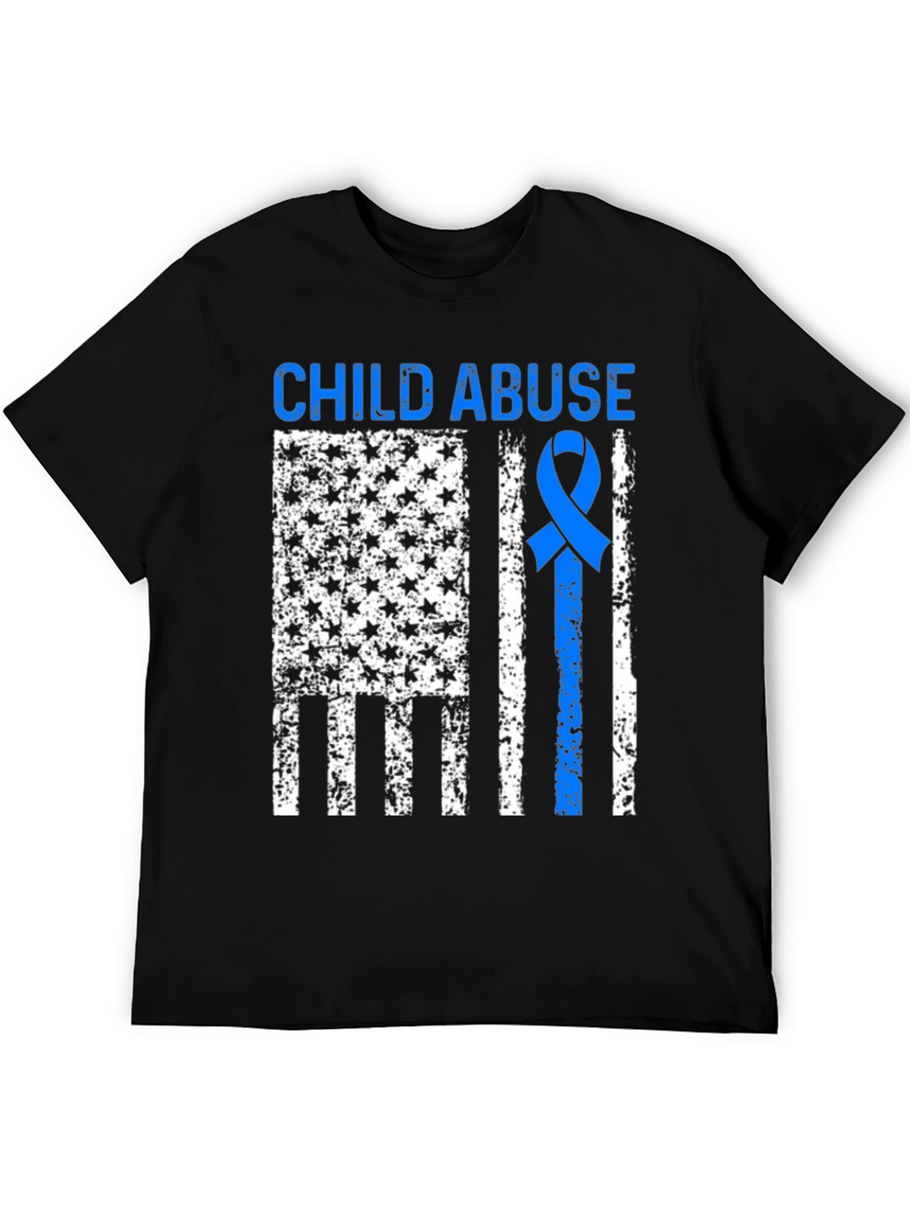 Child Abuse Awareness Ribbon Flag T-Shirt