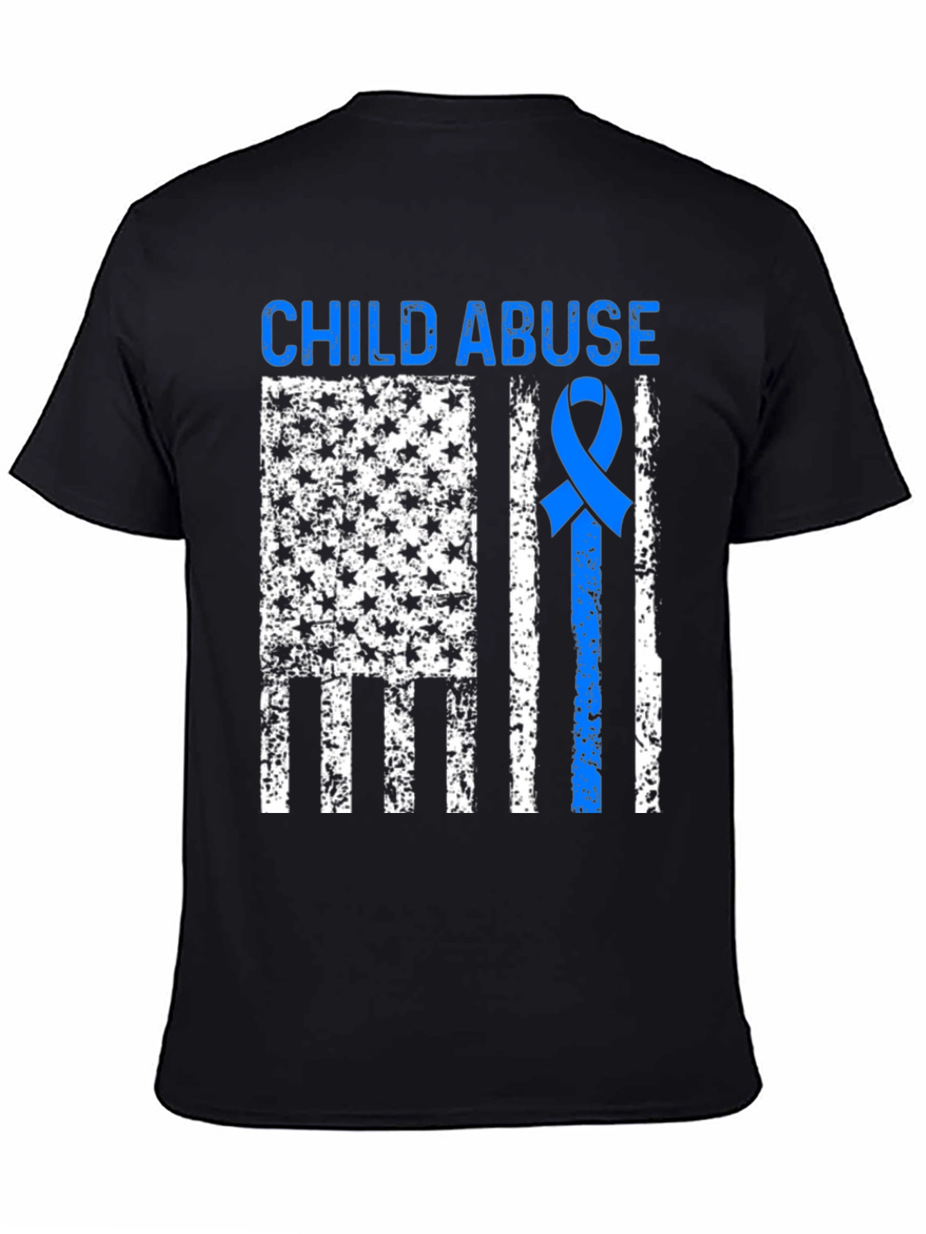 Child Abuse Awareness Ribbon Flag T-Shirt