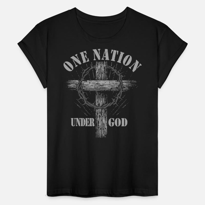 Christian Cross 4th Of July One Nation Under God