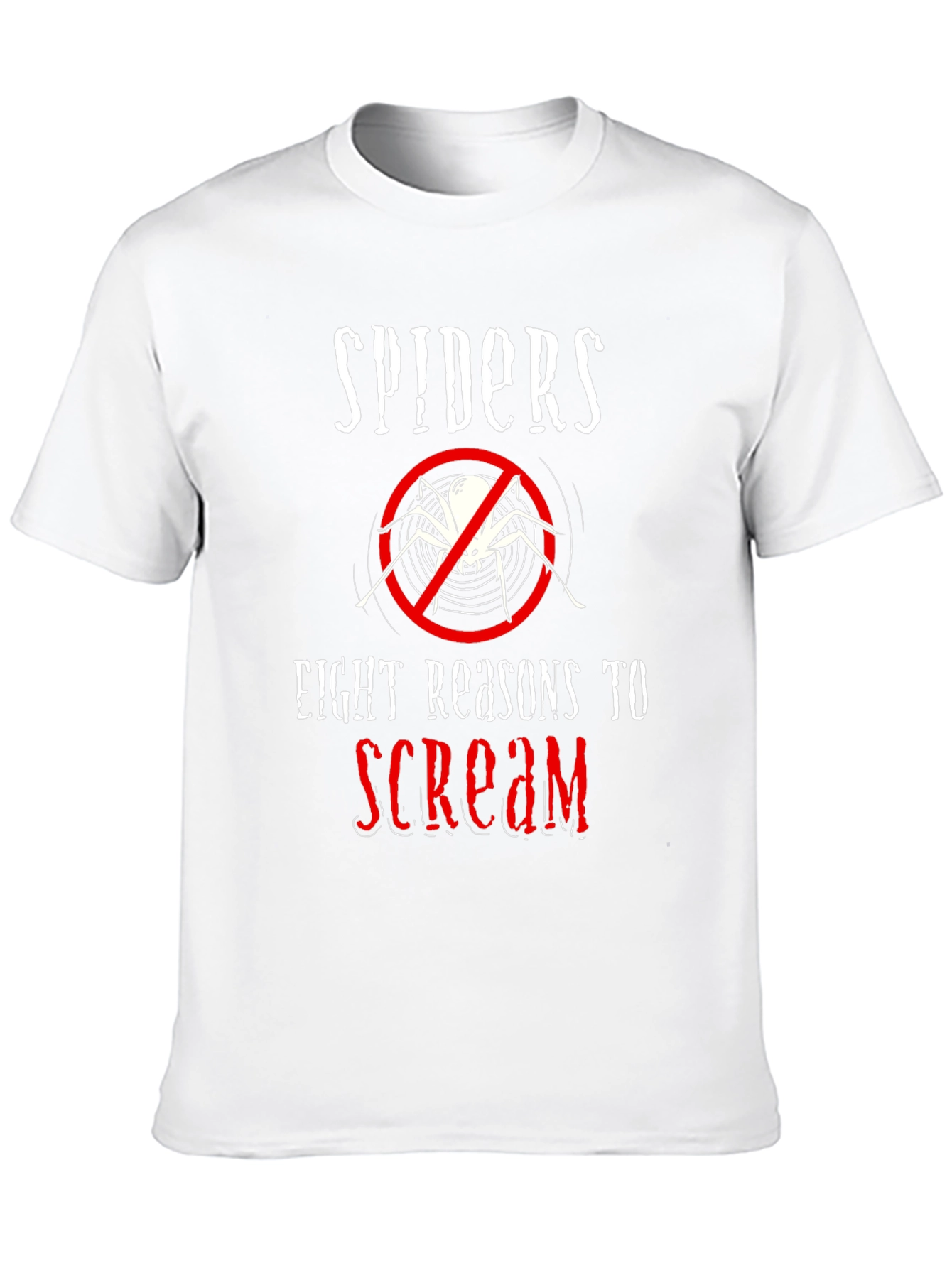 Spiders Eight Reasons to Scream Graphic Tee