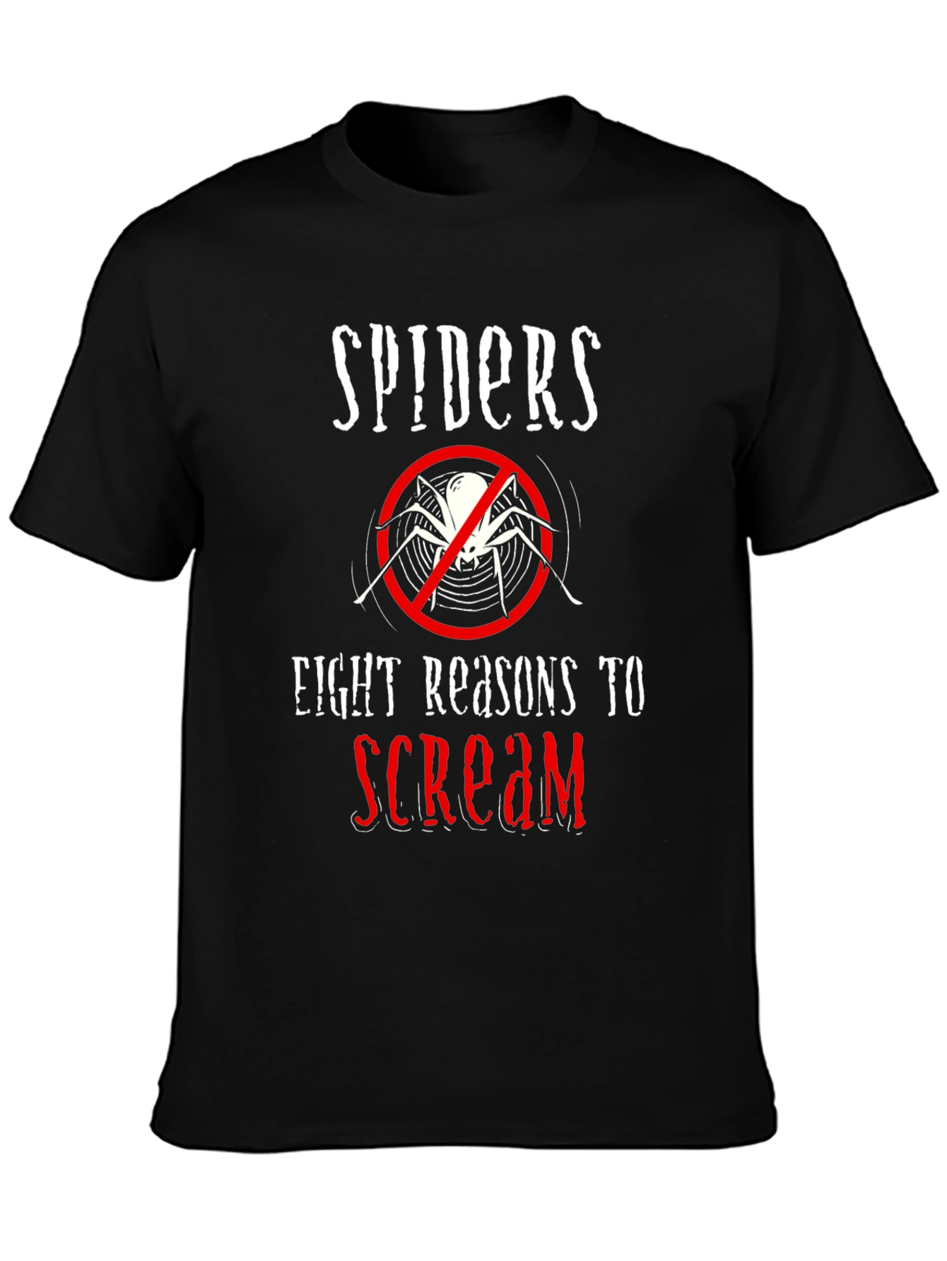 Spiders Eight Reasons to Scream Graphic Tee