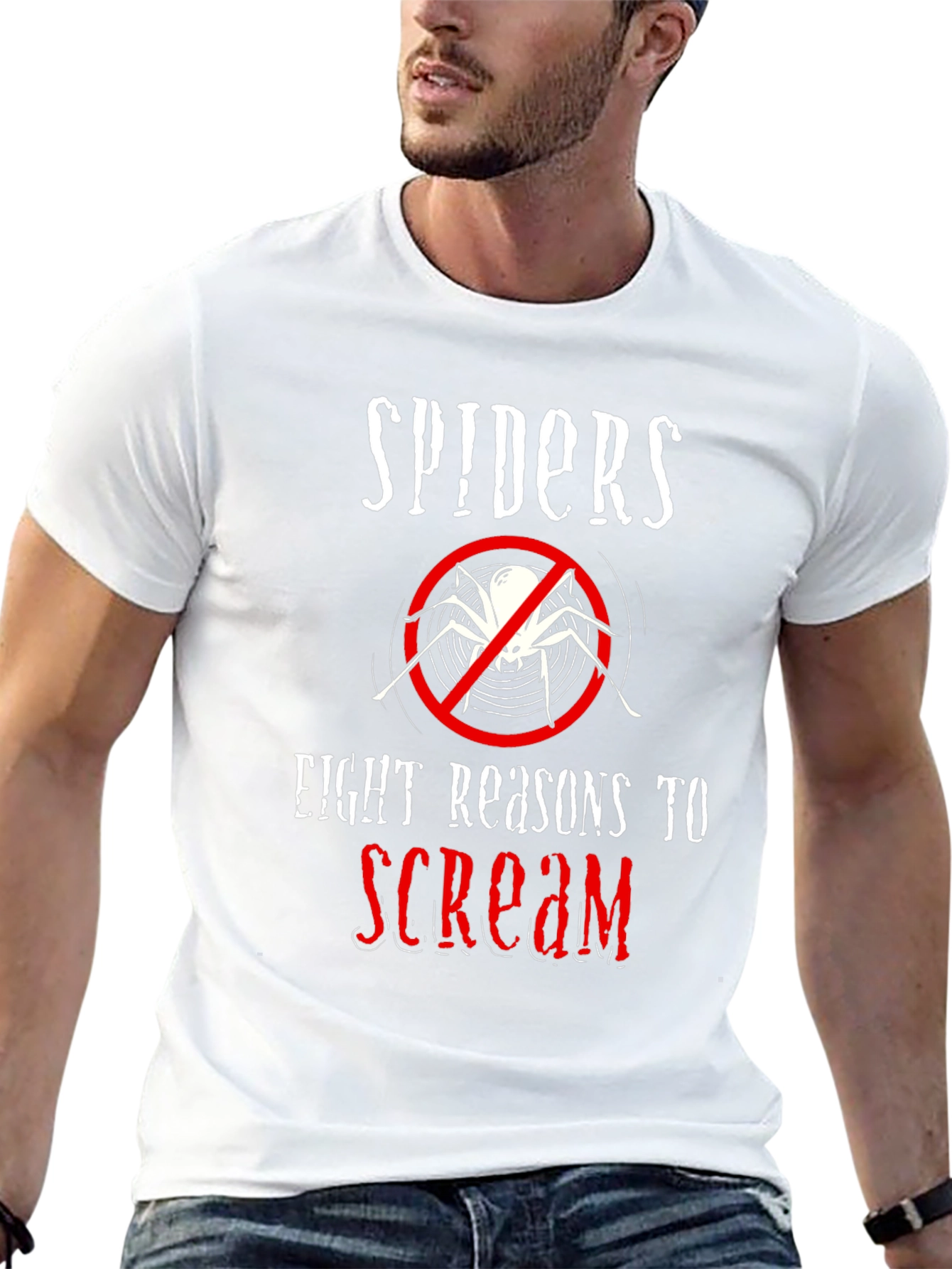 Spiders Eight Reasons to Scream Graphic Tee