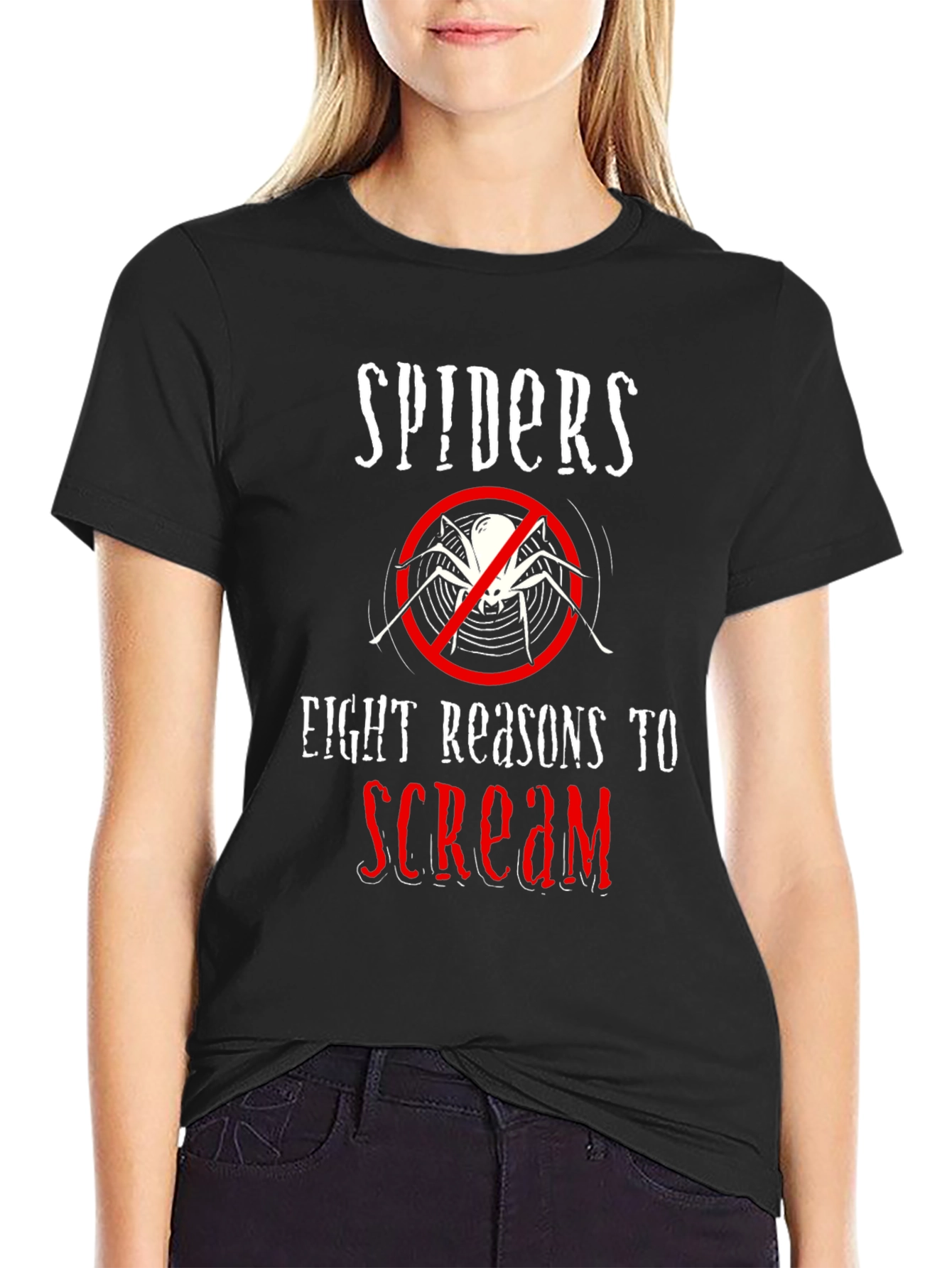 Spiders Eight Reasons to Scream Graphic Tee