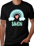 Simon Rainbow Heart Graphic Tee