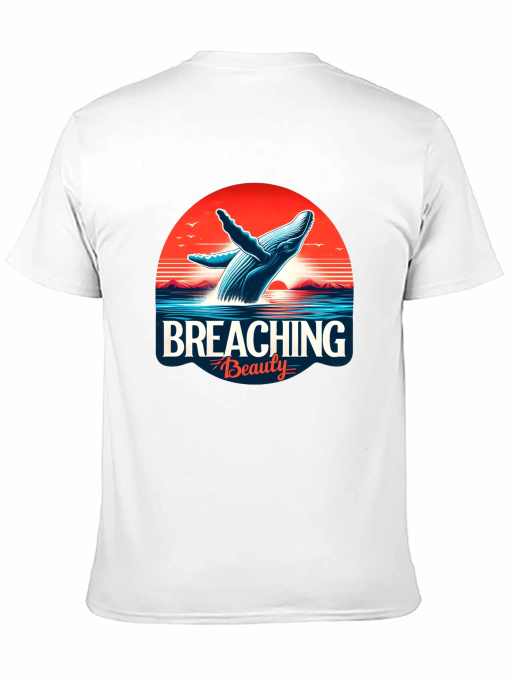 Breaching Beauty Whale Graphic Tee - Black
