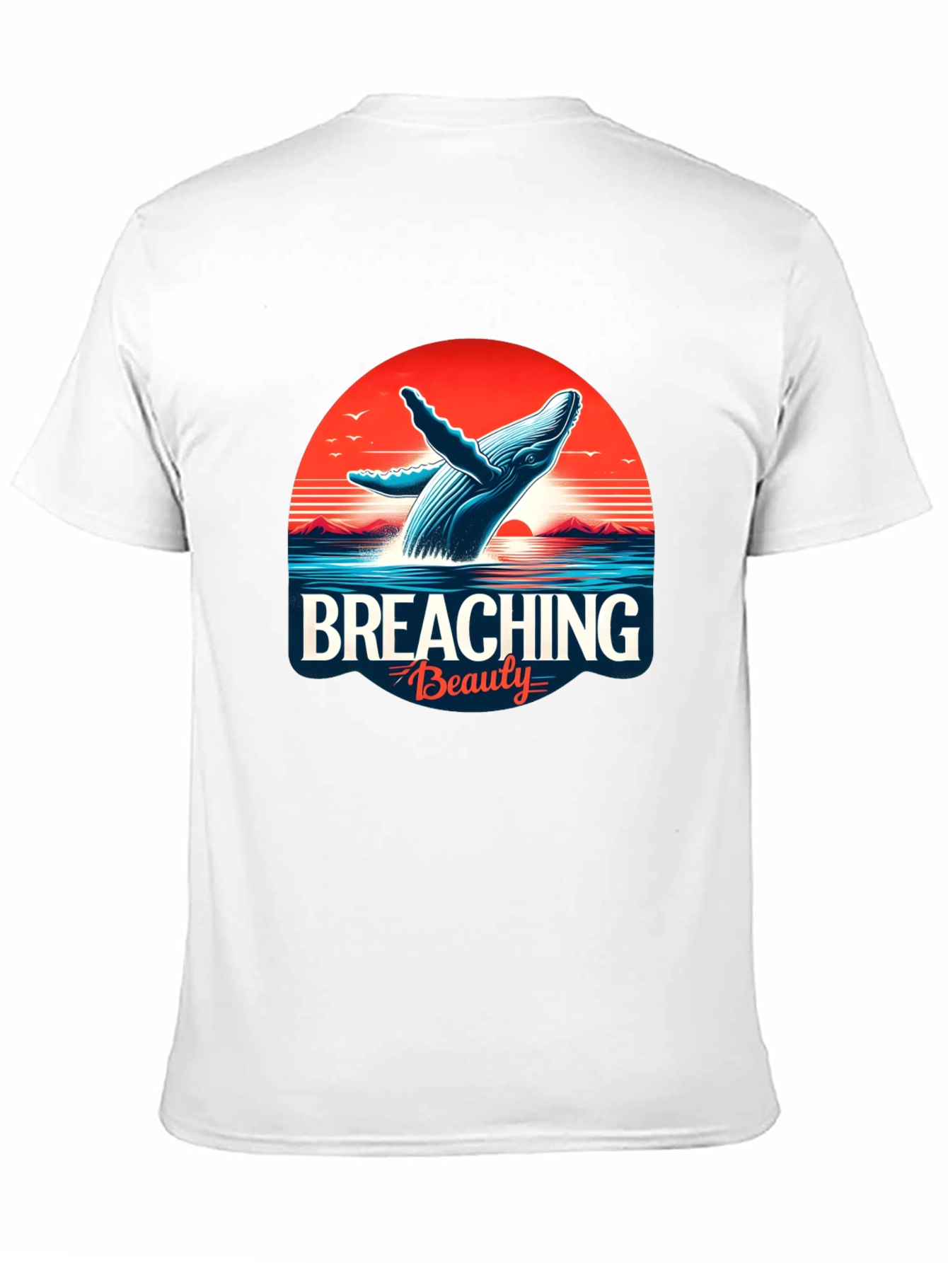 Breaching Beauty Whale Graphic Tee - Black