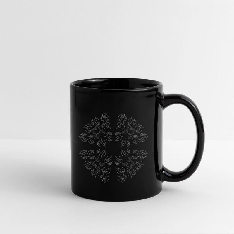 Circular pattern in form of mandala with flower