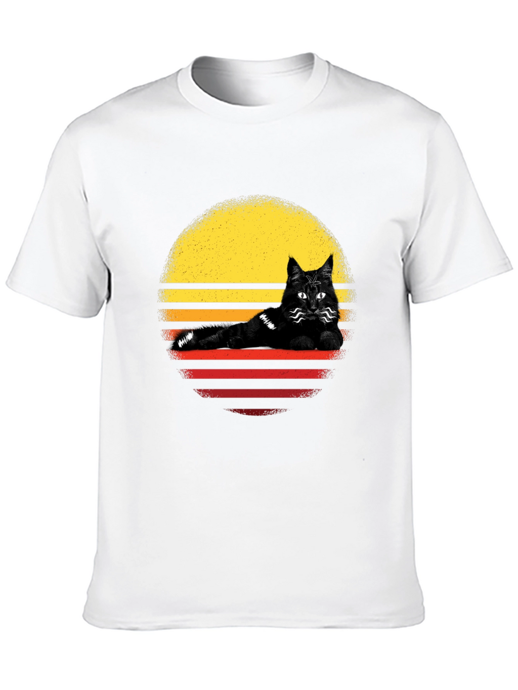 Retro Cat Sunset T-Shirt