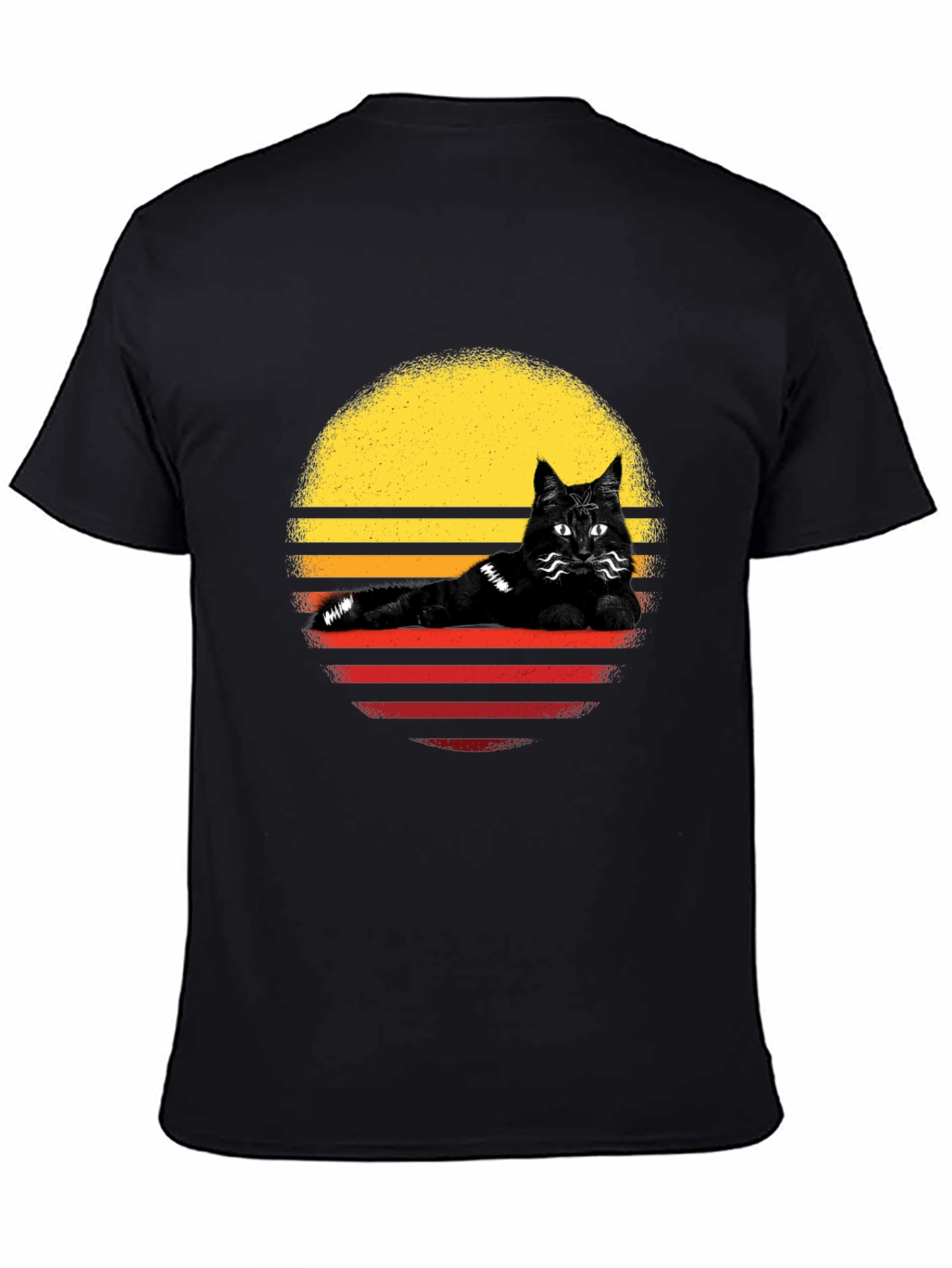 Retro Cat Sunset T-Shirt