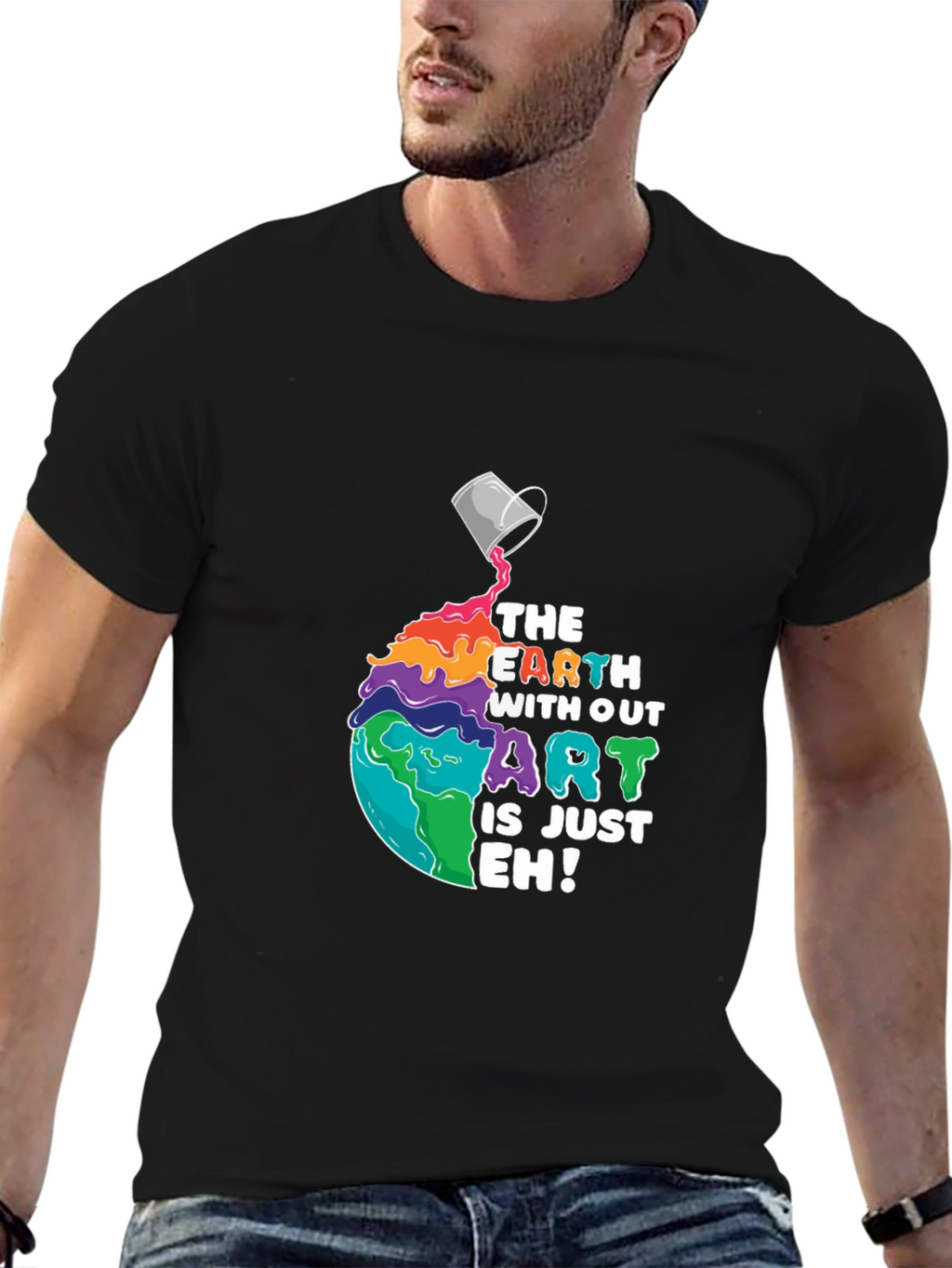 Artistic Planet Graphic T-Shirt