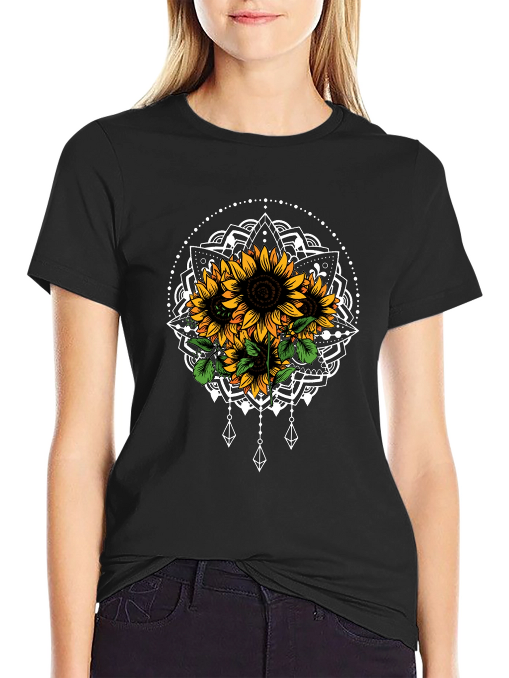 Sunflower Mandala Graphic Tee