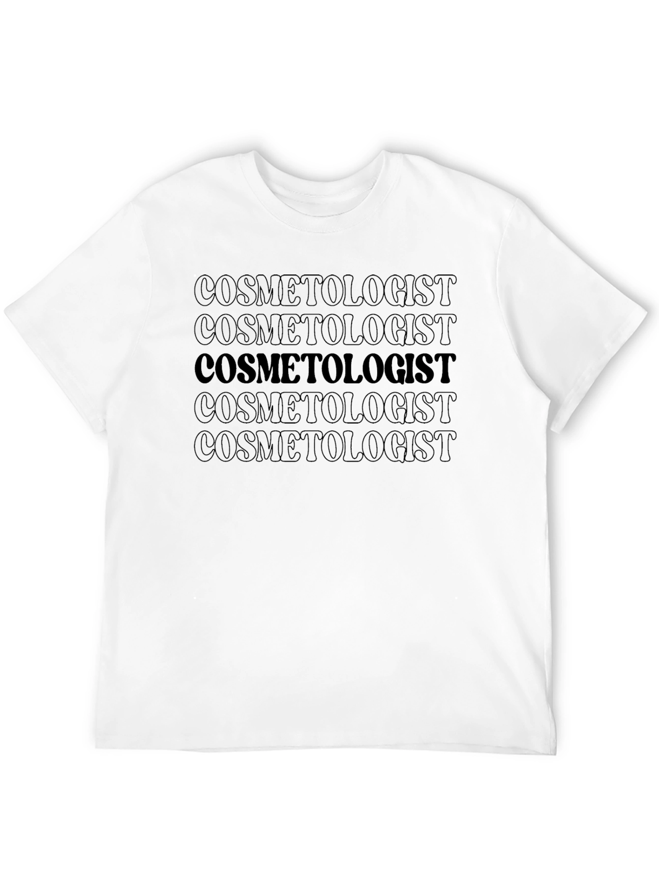 Cosmetologist Stacked Text Graphic T-Shirt