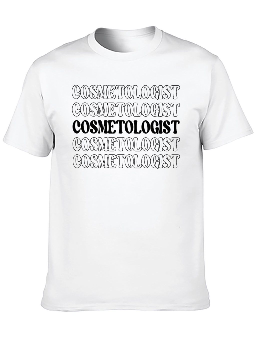 Cosmetologist Stacked Text Graphic T-Shirt