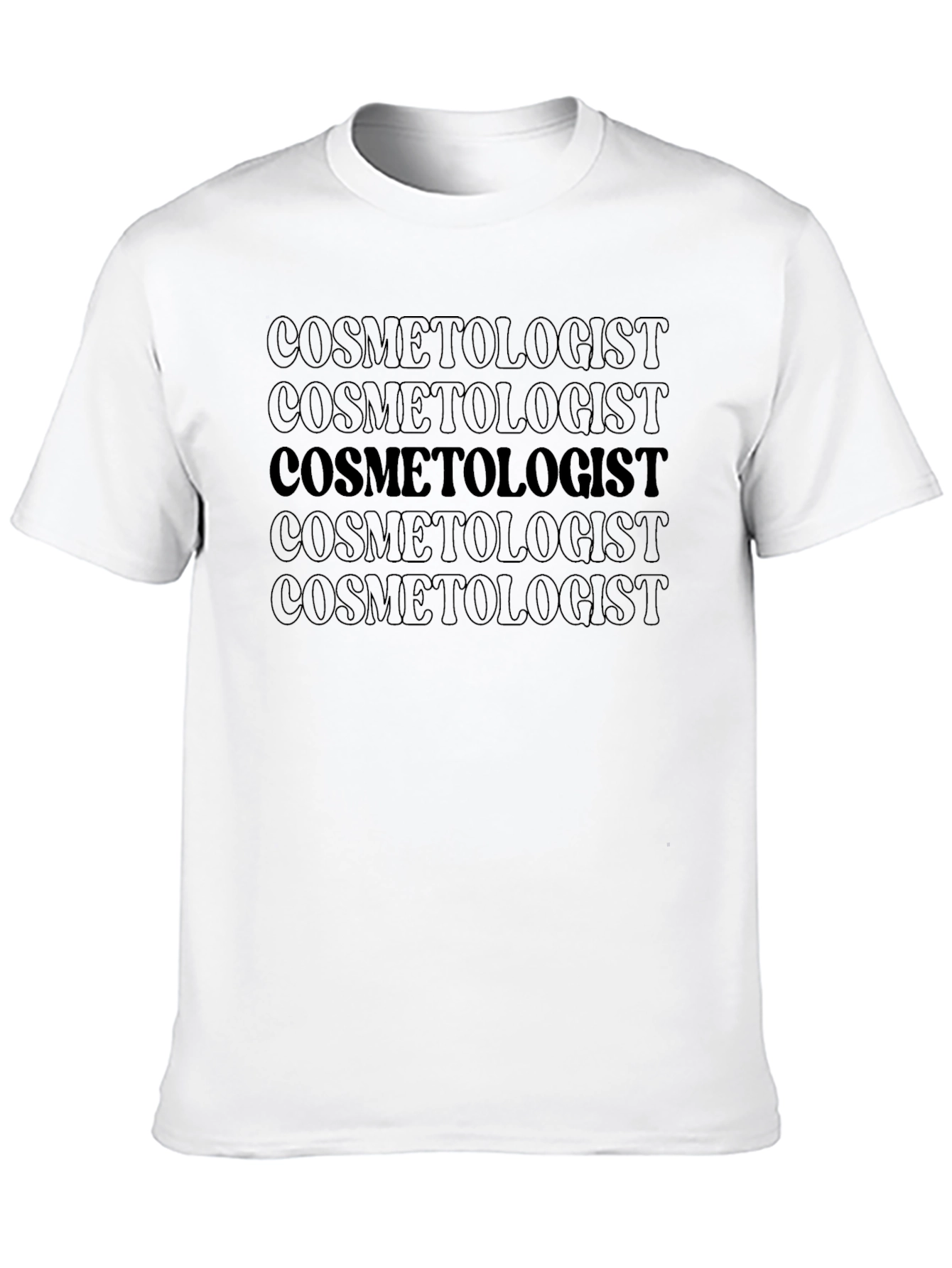 Cosmetologist Stacked Text Graphic T-Shirt