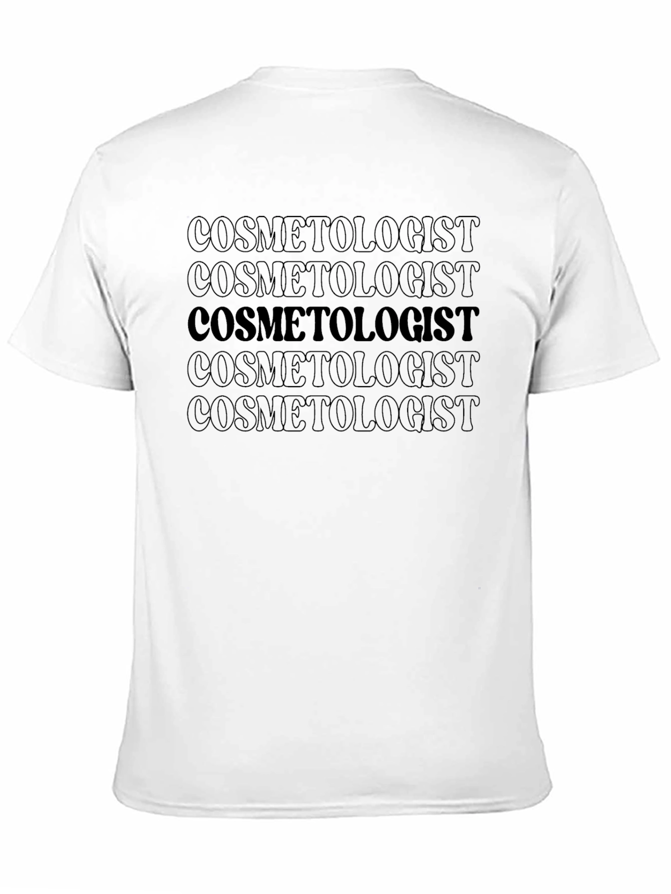Cosmetologist Stacked Text Graphic T-Shirt