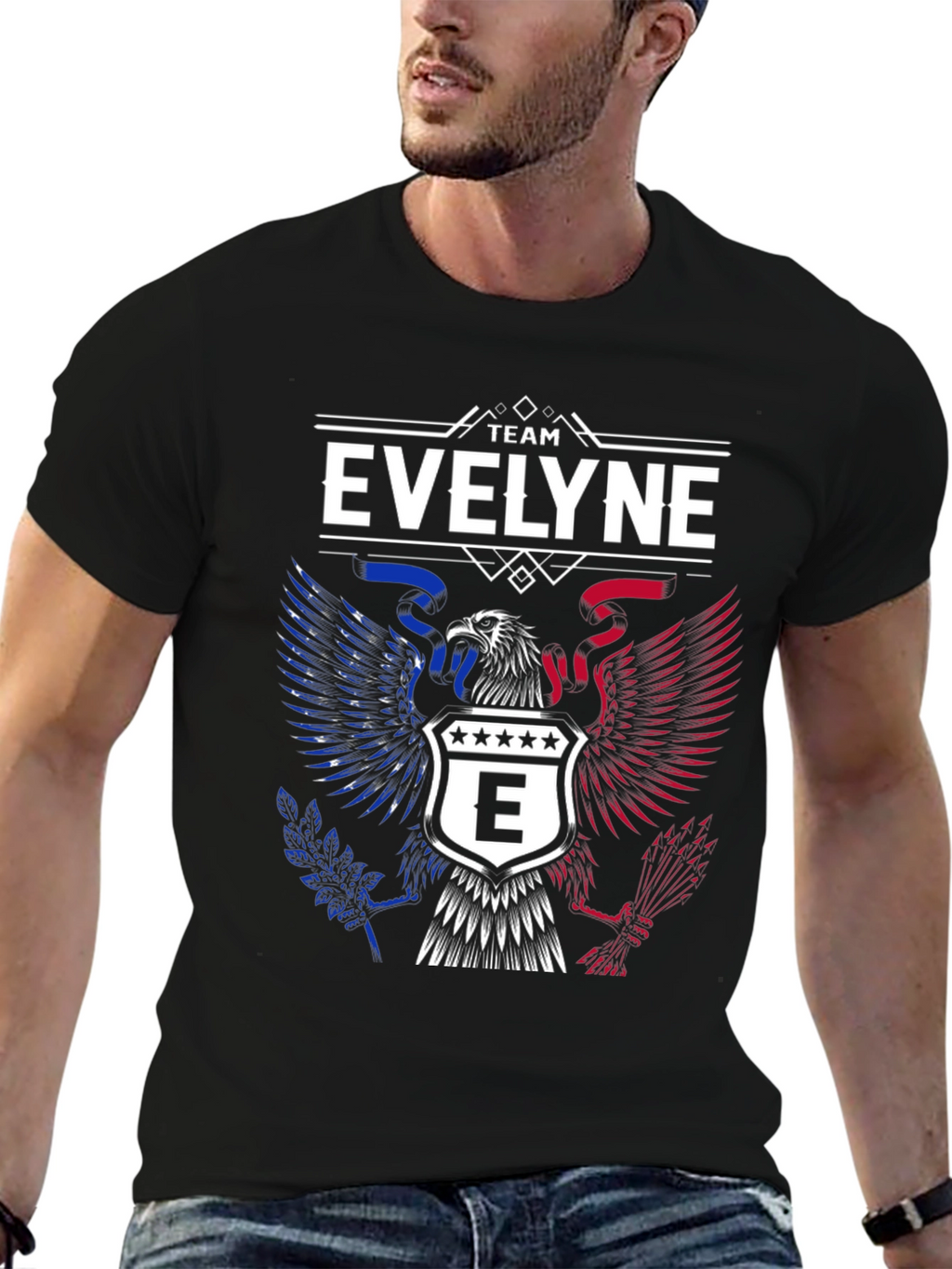 Team Evelyne Patriotic Eagle Graphic T-Shirt