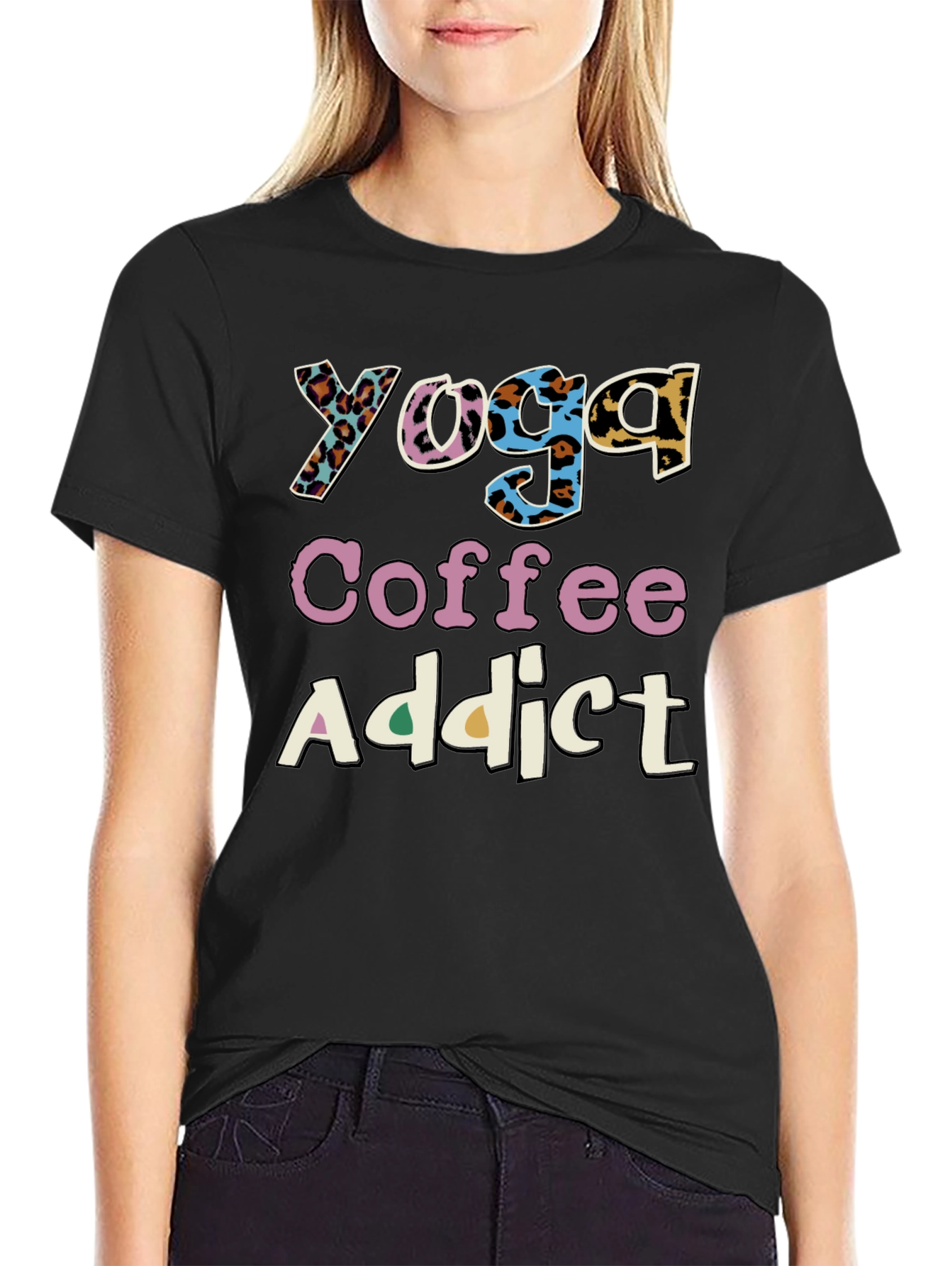 Yoga Coffee Addict Graphic Tee