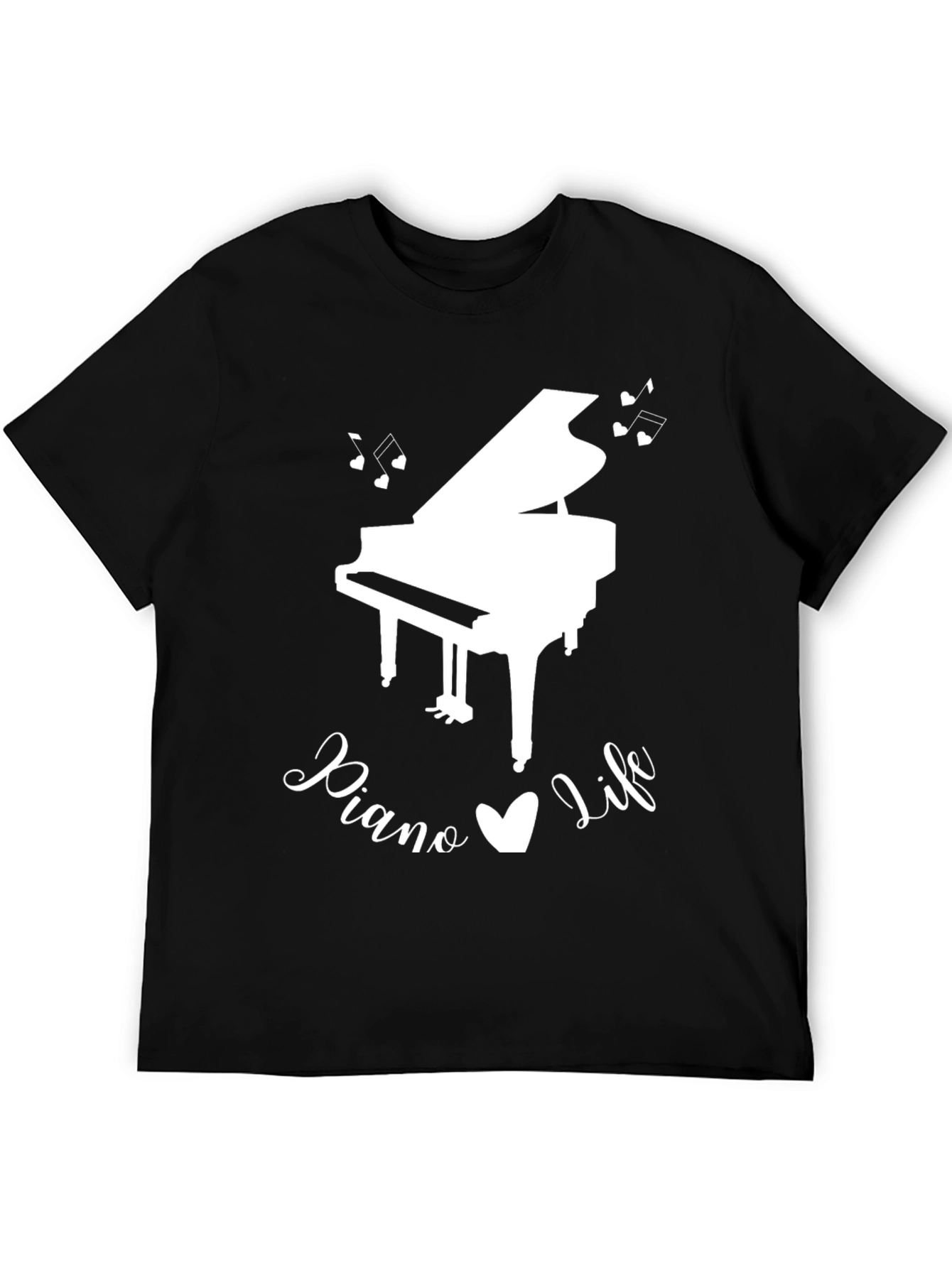 Piano Life Graphic T-Shirt - Black
