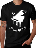 Piano Life Graphic T-Shirt - Black