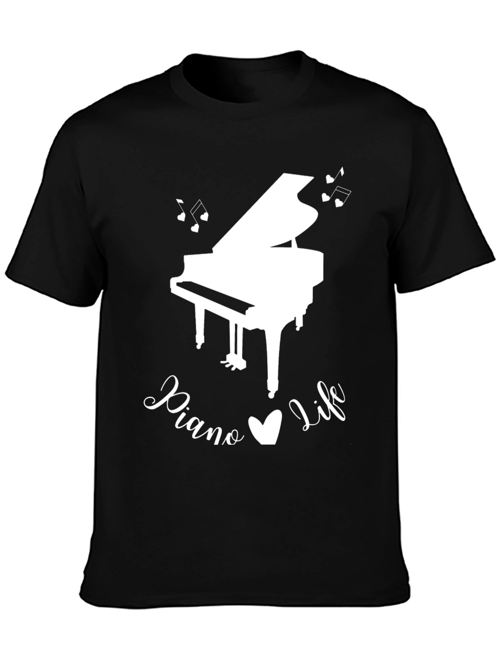 Piano Life Graphic T-Shirt - Black
