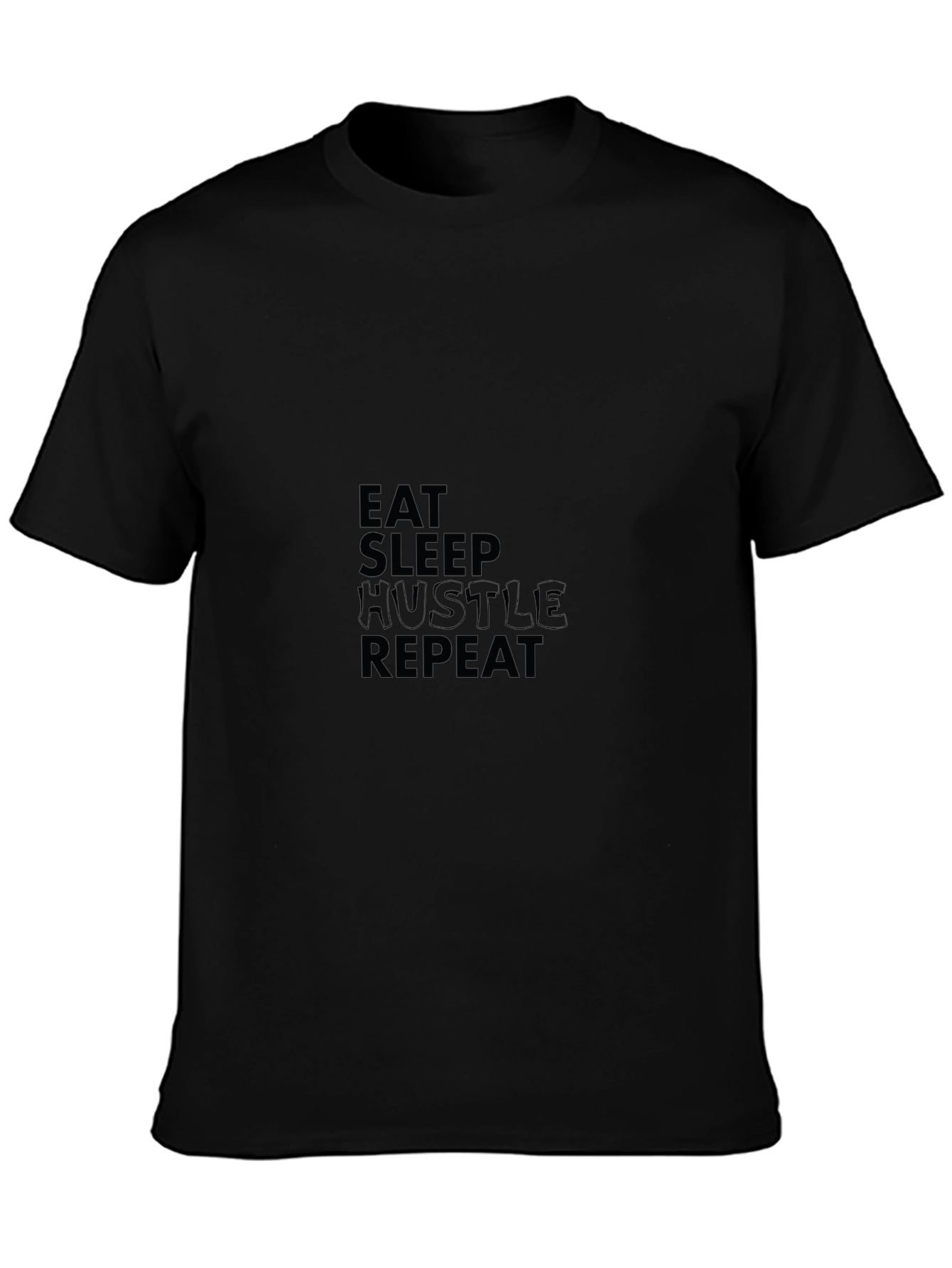 Eat Sleep Hustle Repeat Black Tee