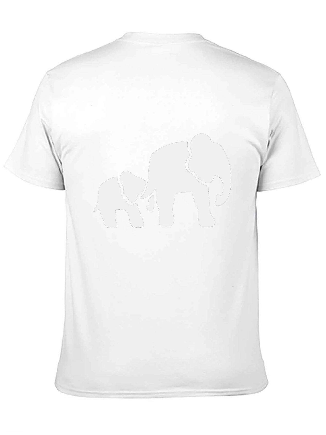 Elephant Family Graphic Tee - Black Cotton T-Shirt