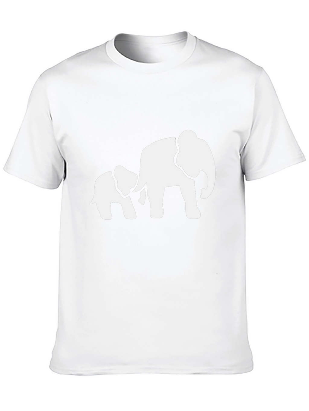 Elephant Family Graphic Tee - Black Cotton T-Shirt