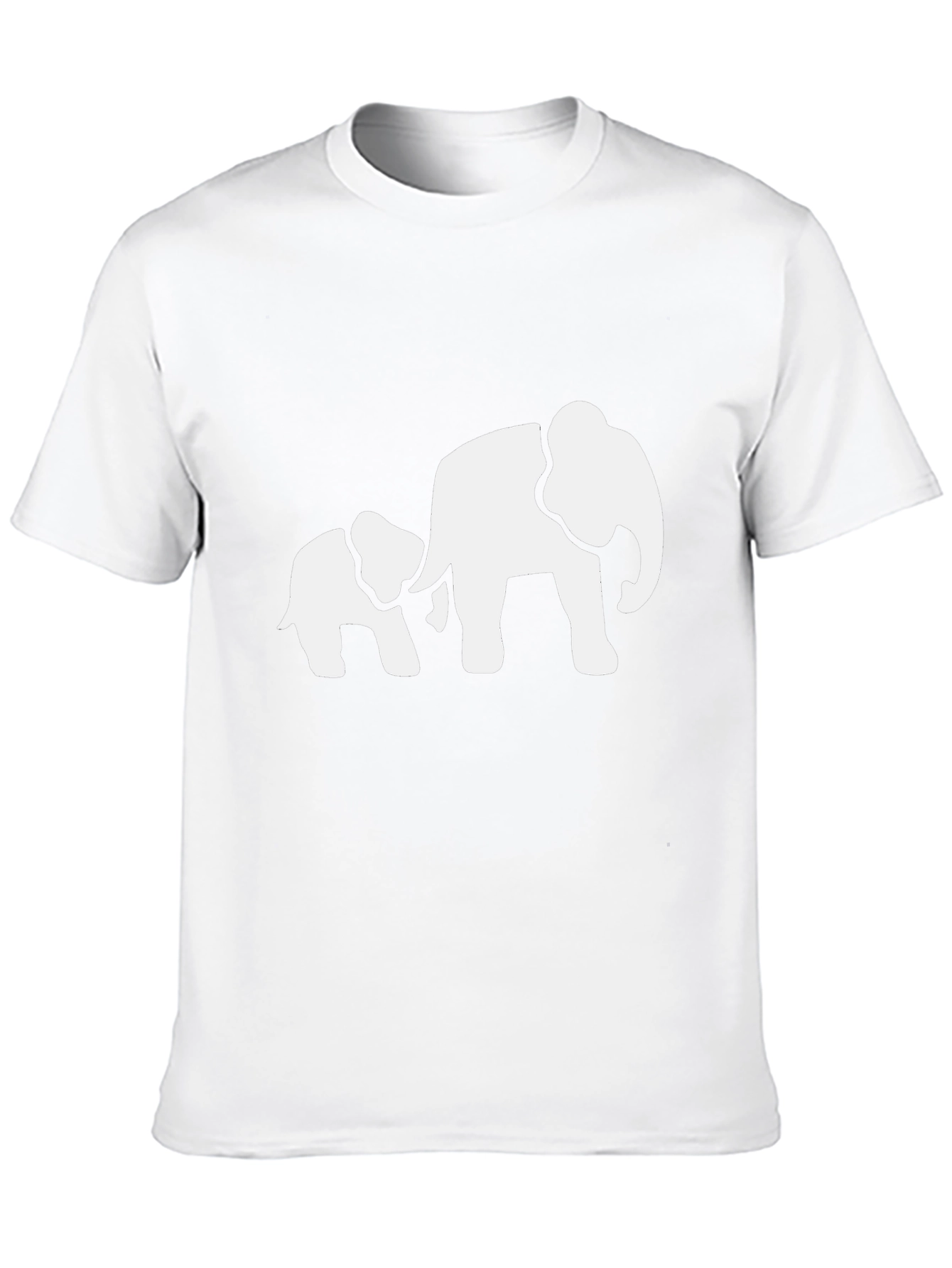 Elephant Family Graphic Tee - Black Cotton T-Shirt