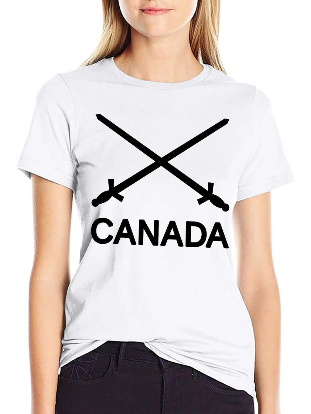 Canada Swords Graphic T-Shirt - Black
