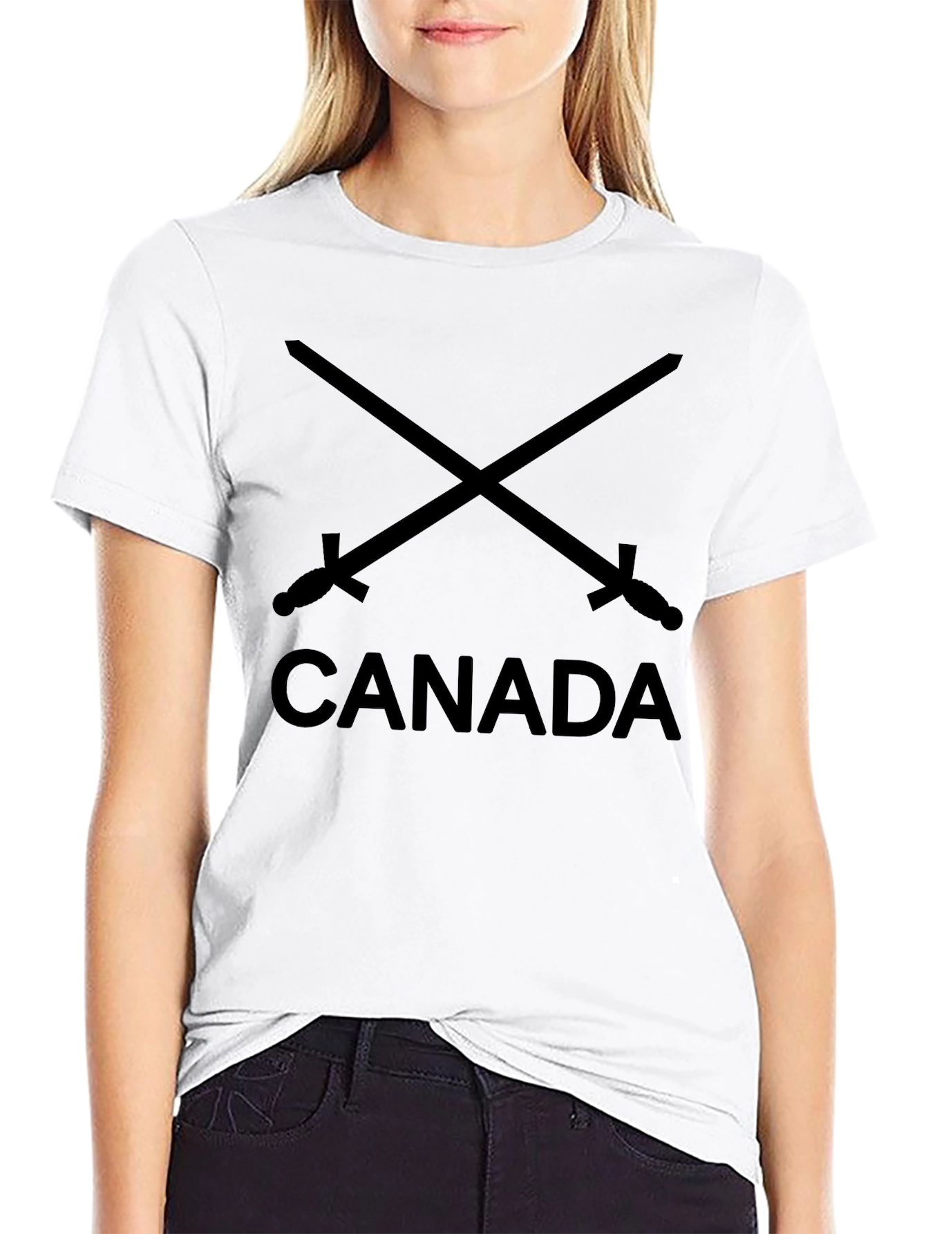 Canada Swords Graphic T-Shirt - Black